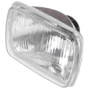 Pair 7x5 Rectangular Headlight Semi Sealed Beam Glass H4 Lamps