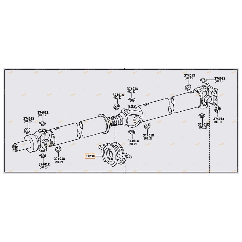 Toyota Hilux Driveshaft Centre Bearing 4x4 2WD