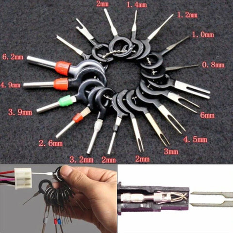 Car 21pcs Car Wiring Terminals Removal Repair Tools Connector Pin Extractor