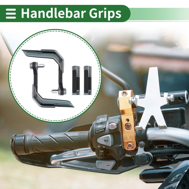 Make Model 7/8" 22mm Motorcycle Hand Grips End Grips Titanium Tone
