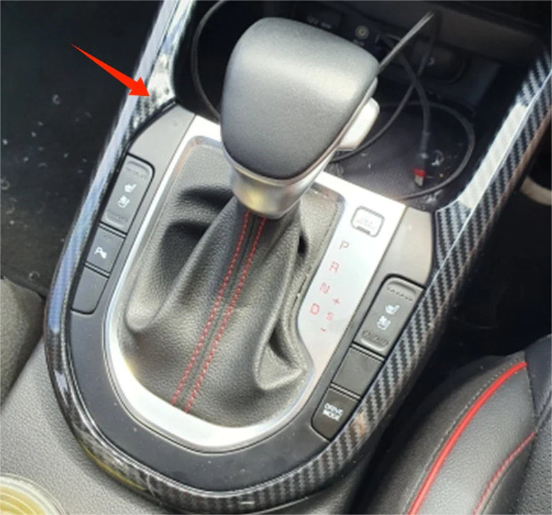 Kia Forte K3 Carbon Fiber Gear Shift Box Frame Cover Trim (2019-2021)