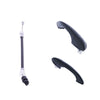 BMW X5 4pcs Rear LH+RH Black Outer Door Handle & Carrier Cable (2000–2007)