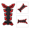 Motorcycle Gas Fuel Oil Tank Red 3D Fish Bone Decal Sticker Protector