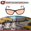 Mountain Bike Motorcycle Riding Goggles Red Lens Black Frame