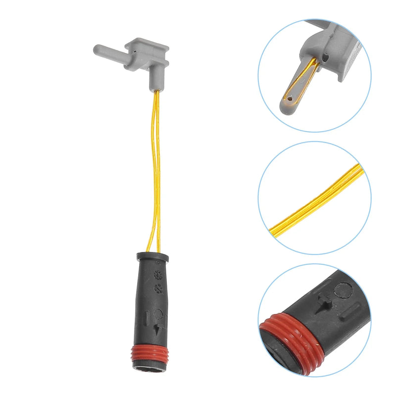 Mercedes-Benz (2 x) Black Gold Tone Brake Pad Wear Sensor Lead