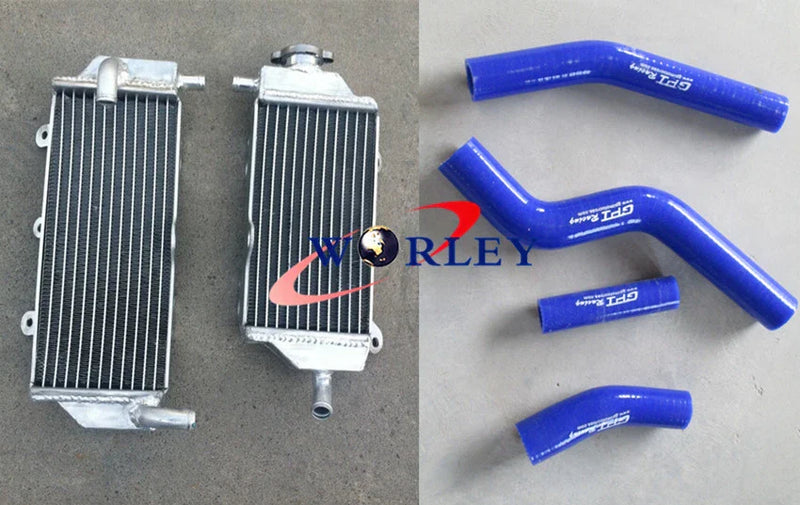 YAMAHA WR450F Aluminum Radiator + RED Silicone Hose (2012-2014)