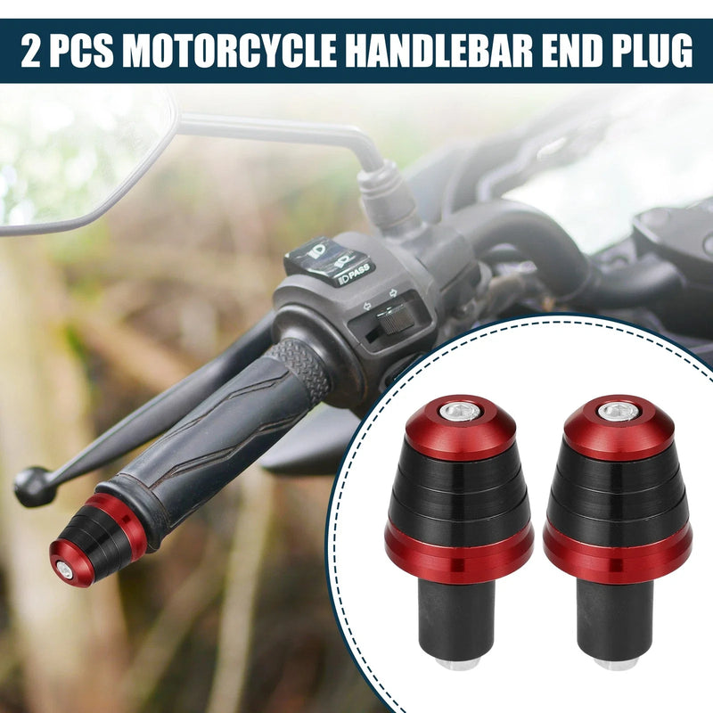 End Plug / 18-20mm / Motorcycle Handlebar Aluminum Alloy Red 2 x