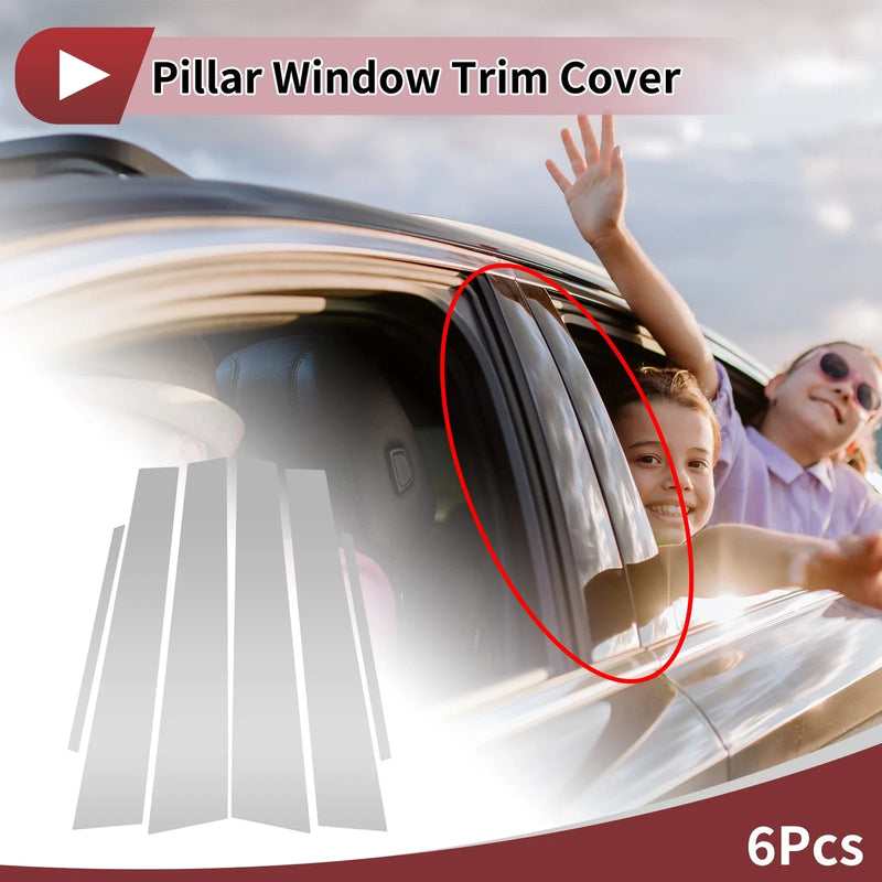 Toyota Camry 6 Pcs Car Door Pillar Window Trim (2012–2016)