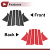 Honda Civic Hatchback (2016-2021) Black Carbon Fiber 6 Pcs Door Pillar Window Trim
