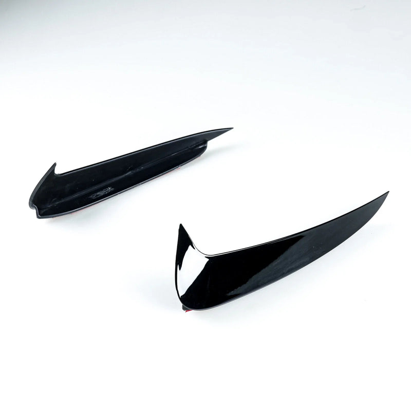 Mercedes Benz C205 2 x Black  Rear Bumper Flap Spoilers (2015-2020)