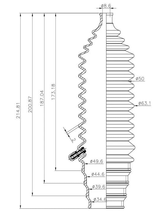 Multiple Vehicles x2 Power Steering Rack End Boots Universal High Stretch Rubber