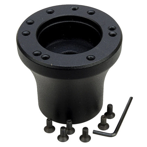 EZGO, Club Car, Yamaha Black Golf Cart Steering Wheel Hub Adapter w/ Screws