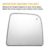 Nissan Titan Left Right Upper White Heated Mirror Glass (2004-2023)