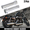 Motorcycle 2 x 35mm Exhaust Silencer Muffler Pipe