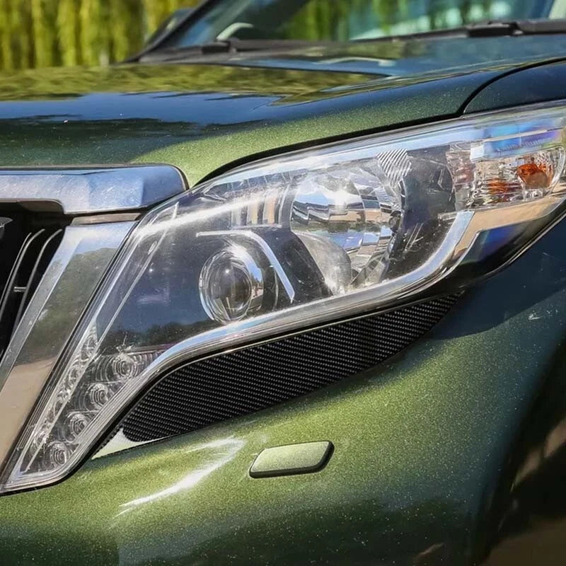 Land Cruiser Prado 2014-2017 Carbon Fiber Headlight Sticker Eyelie trim fit