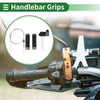 7/8" 22mm Motorcycle Hand Grips Cover Kit End Grips Silver Tone