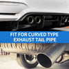 Toyota Land Cruiser Prado Burnt Blue Square Curved Slant Dual Exhaust Tip