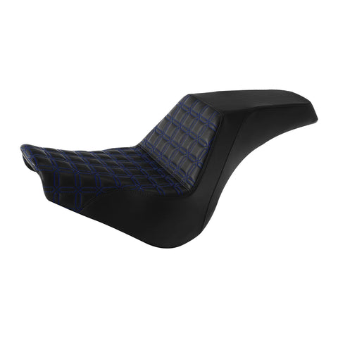 Harley Softail Black Blue Rider Driver Passenger Seat (2018-2025)