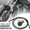 140cm 55.12in 10mm 28 Deg Motorcycle Braided Brake Clutch Oil Hoses Black