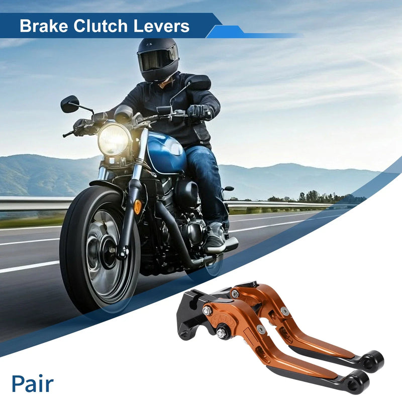 Yamaha MT-125 Orange Adjustable Short/Long Brake Clutch Lever (2014–2021)