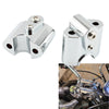 BMW R18 Chrome Aluminum Handlebar Riser Lift Adapter Kit (2020-2023)