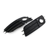 Audi A4 B8 S4 Black Front Bumper Fog Light Grille Covers (2008-2012)