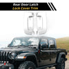 Jeep Wrangler JL JLU (2018-2024) Silver Rear Door Latch Lock Cover Trim