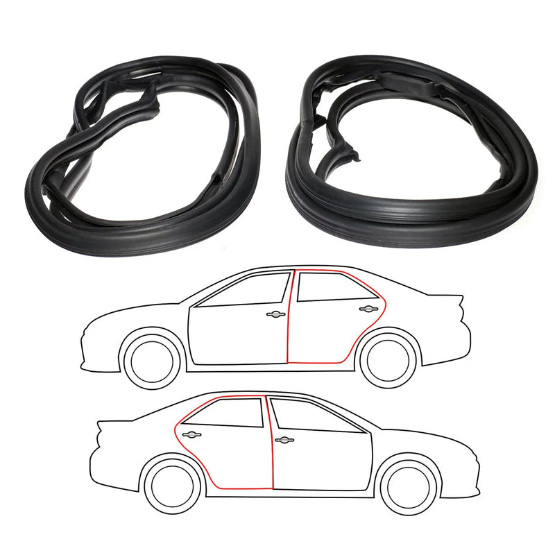 Mercedes-Benz W201 190 / 190E / 190LE 1982-1993 Rear Door Weatherstrip Seal x2
