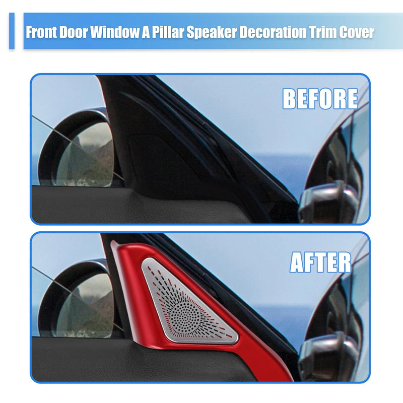 Honda Civic Red Front Door A Pillar Speaker Trim Cover (2022-2023)