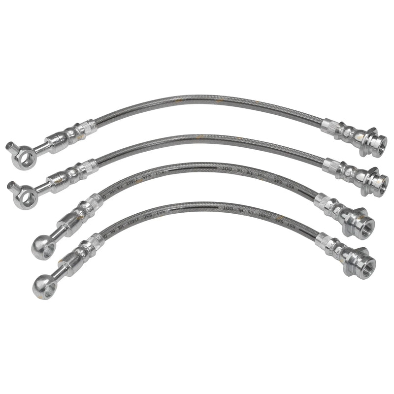 Nissan Patrol GQ Y60 Front & Rear Braided Brake Line Hose Set (1988-1997)