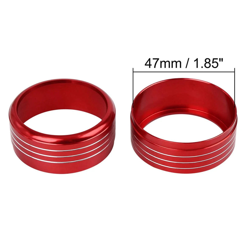 Subaru Impreza WRX / STi 3 x Red AC Climate Control Knob Trim Covers (2008-2021)