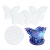 Epoxy Resin 4 x Butterfly Shaped Coaster Molds & Holder