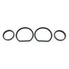 Harley Tri Glide 4pcs Black Gauge Bezel Kit (2014-2023)