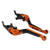 Kawasaki Ninja 125 250 CNC Orange Extendable Brake Clutch Levers (2018-2023)