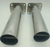 90° Fishing Rod Holder x 2 Stainless Steel Flush Mount Polished