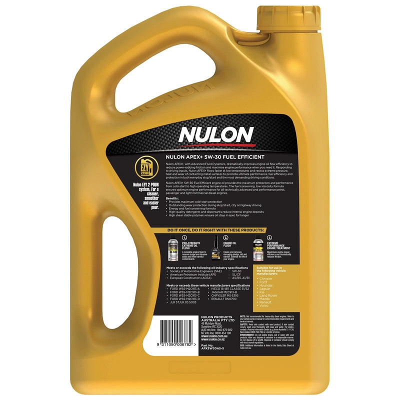 APEX+ 5W-30 Full Synthetic Fuel Efficient 5L Engine Oil