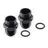 Universal 2 x Black Aluminum AN10 Flare to 6AN ORB Male Fitting Adapter