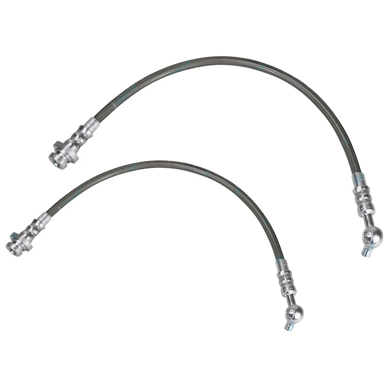 Patrol GQ Y60 + Ford Maverick Front Left + Right Braided Brake Line Hose Set