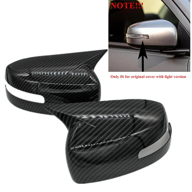 Mitsubishi Lancer EVO Side View Mirror Covers Carbon Fiber Look (13-16)