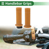 Motorcycle 25mm Motorcycle Hand Grips TPU Yellow Brown