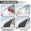 Hyundai Elantra Rear Side Window Louvers Vent Covers (2017-2019)