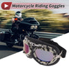 1 Pc Motorcycle Riding Goggles Colorful Lens Black/White Frame PC PU Sponge
