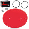 Honda Z50R Red Front Number Plate & Clips (1979-1987)
