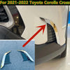 Toyota Corolla Cross Chrome Front Bumper Fog Light Cover Trims (2021–2023)