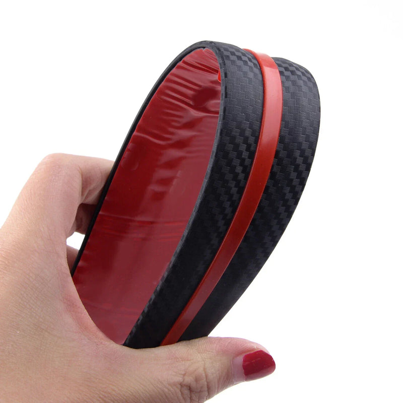 Car Bumper Protector 3D Carbon Fiber Strips Anti-Scratch Guard