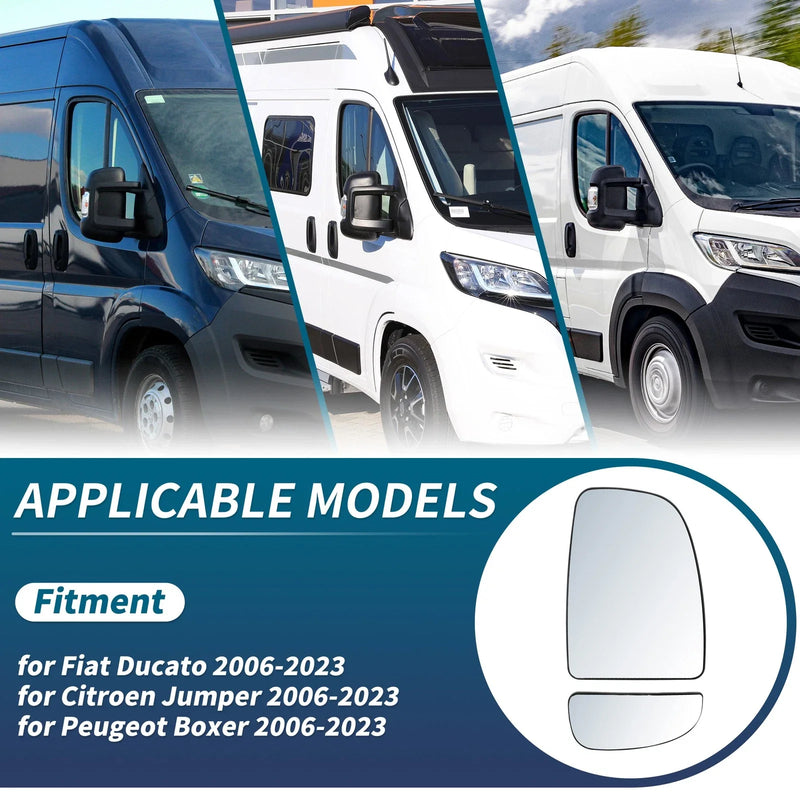 Fiat Ducato, Citroen Jumper, Peugeot Boxer Right Side Mirror Glass (2006-2023)