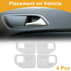 Jeep Wrangler JK (2011-2017) 4 x White Interior Door Handle Bowl Cover Trim
