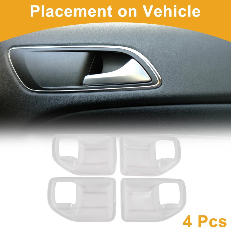 Jeep Wrangler JK (2011-2017) 4 x White Interior Door Handle Bowl Cover Trim