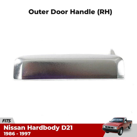 Exterior Outer Door Handles RH Chrome Fits Nissan Navara Big-M D21 1986-97 D10