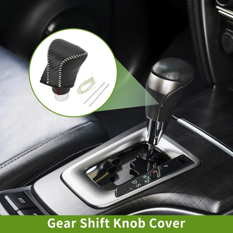 Lexus ES300h Gear Shift Knob Cover 2018-2023 Black Carbon Fiber Beige